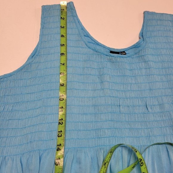 Blue Long Dress Sleeveless Rayon Long Dress Maxi Dress - Size L/XL - New! - Picture 4 of 11